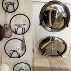 2 Pack Pot Lid Organizer Rack, No Drilling Adhesive Wall/Door Mounted Rustproof - Image 6