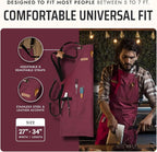 Asaya Chef and BBQ Apron with Bottle Opener and Hand Towel - 10oz Cotton Canvas - Image 5