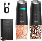 Sangcon Gravity Electric Salt and Pepper Grinder Set RECHARGEABLE Automatic by Sangcon