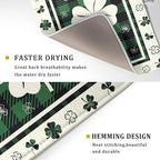 Giwawa Patrick Clovers Dish Drying Mat 18"x24" Lucky Shamrock Spring Leaf Dish - Image 3