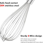 OYV 304 Stainless Steel Whisk Set, Dishwasher Safe Rustproof Metal Whisk - Image 3