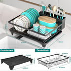 MERRYBOX Dish Racks for Kitchen Counter, 2025 Upgrade Large Sink Dish Drying - Image 2