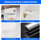 Paper Towel Holder Under Cabinet, Self-Adhesive, No Drilling, Stainless Steel - Image 4