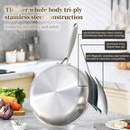 DELARLO Tri-ply Stainless Steel Frying Pan Set - Image 2