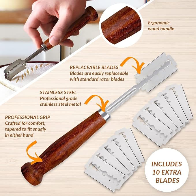 Bread Bosses Bread Bakers Lame Slashing Tool -Dough Making Slasher Tools Baking - Image 6