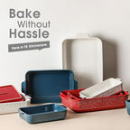 Ceramic Baking Dish Set of 3, Casserole Dishes - Image 7