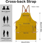 Chef Apron for Men Women with Gift Box Pack, Cross Back Apron with Pockets for - Image 4