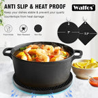Walfos XXL Silicone Trivet 16" and Large 12" and Round & Square 7", Trivets - Image 7