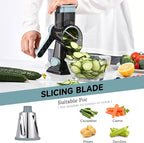 Rotary Cheese Grater with Handle Kitchen Shredder Slicer Grater Slicer Ice - Image 4