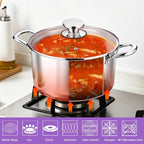 P&P CHEF 5 Quart Tri-Ply Stainless Steel Stock Pot, 5 Qt Stockpot Pasta Cooking - Image 5