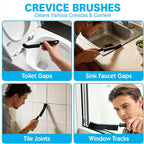 Crevice Cleaning Brush Set, Hard Bristle Small Scrub Brushes, Deep Cleaning - Image 3