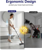 Small Floor Scrub Brush with Length Adjustable Long Handle, 3 in 1 Heavy-Duty - Image 7