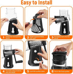 5 Blades Rotary Cheese Grater Hand Crank Vegetable Chopper Shredder Spiralizer - Image 7