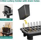 junyuan Compact Dish Drying Rack, Small Dish Rack - Image 3