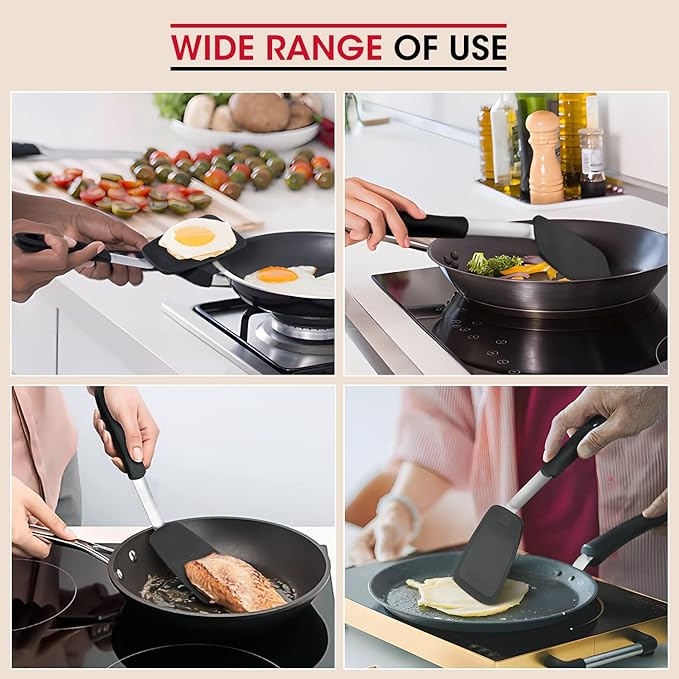 Unicook Flexible Silicone Spatula, 600°F Heat Resistant Silicone Turner - Image 2