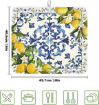 Lemon Dish Drying Mat 18x16 Inch, Italian Olive Tree Dish Drainer Mats Summer - Image 2