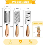 Handheld Cheese Graters with Cleaning Brush Stainless Steel Vegetable Grater - Image 2