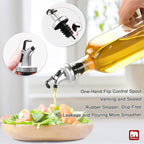 GMISUN Olive Oil Dispenser And Vinegar Bottle 3 Pack 17oz, - Image 3