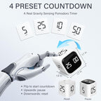 Rotating Pomodoro Timer 5, 10 50 Minutes Preset, Desk Productivity Flip Timer - Image 2