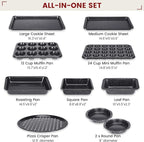Terlulu 10-Piece Baking Pans Set, Bakeware Sets Nonstick, Baking Set - Image 2