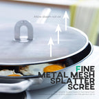 Homestia Splatter Screen for Kitchen, Stainless Steel Fine Mesh Splatter Screen - Image 4