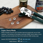 KITCHENDAO Manual Can Opener, Super Sharp Sandvik 12C27 Blade, Handheld Can - Image 2