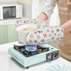 Christmas Winter Snowflake Oven Mitts and Pot Holders Set - Image 6