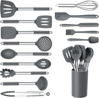 Onader Kitchen Cooking Utensils Set of 15, Silicone and Stainless Steel by Onader