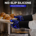 BBQ & Grill Gloves, Oven Gloves, 1472°F Silicone Oven Mitts Heat Resistant - Image 6