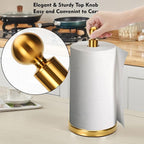 Gold Paper Towel Holder Countertop, Standing Paper Towel Roll Holder - Image 3