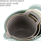 COOK WITH COLOR Nesting Plastic Mixing Bowl Set with Pour Spouts and Handles - Image 6