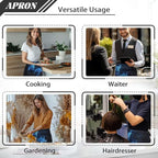 Server Apron with 3 Pockets, Waterproof Oil Waitress Waiter Half Apron - Image 5
