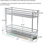 Household Essentials Glidez Multipurpose Chrome-Plated Steel Pull-Out/Slide-Out - Image 3