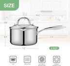 2.5 Quart Stainless Steel Pot Saucepan - Image 6