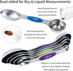 TILUCK measuring cups and magnetic measuring spoons set, stainless steel - Image 3