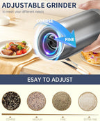 CIRCLE JOY Gravity Electric Salt and Pepper Grinder Set, Battery Powered - Image 4
