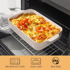 4.7QT Casserole Dishes for Oven, 9x13” Large Lasagna Pan, Ceramic Baking Dish - Image 5