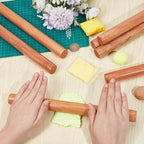 OLYCRAFT 10pcs Wood Rolling Pins 11.8 inch Clay Rolling Pins 1.1 inch Diameter - Image 3