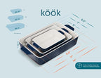 Kook Casserole Dish, Ceramic Baking Dish, Large Lasagna Pan Deep - Image 6