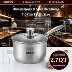 GEDO Food-Grade 316L Stainless Steel Sauce Pan - Image 3