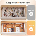 A-LUGEI【】【5 Size】Tool Box Organizer Tray Divider Set, 【Orange】 Desk - Image 4
