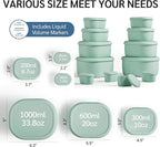 ISSEVE 12Pcs/Set Nesting Silicone Food Storage Containers - Image 4