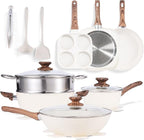 17 Pcs Pots and Pans Set, Nonstick & Non-Toxic Healthy Pots and Pans, by RayBear