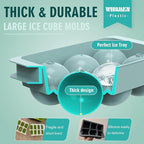 WIBIMEN Large Ice Cube Molds, Big Round Whiskey Ice Cube Trays - Image 5