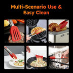 HST Tongs for Cooking with Silicone Tips, Non Stick Kitchen Tongs with Silicone - Image 7