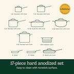 Cuisinart Chef's Classic™ Nonstick Hard Anodized 17 Piece Set w/Tempered Glass - Image 7