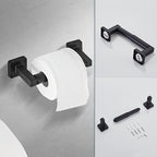 Matte Black Bathroom Hardware Set 4 Pieces, Bathroom Accessories Set Stainless - Image 6