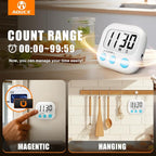 12 Pack Digital Kitchen Timers for Cooking Magnetic Timer for Cooking Loud - Image 3