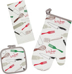 Oven Mitts and Potholders Dish Towles Set 100% Cotton by Firstall