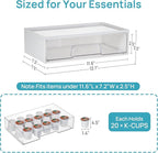 Vtopmart 2 Pack Clear Stackable Storage Drawers, 12.1''W Plastic Organizers Bins - Image 2